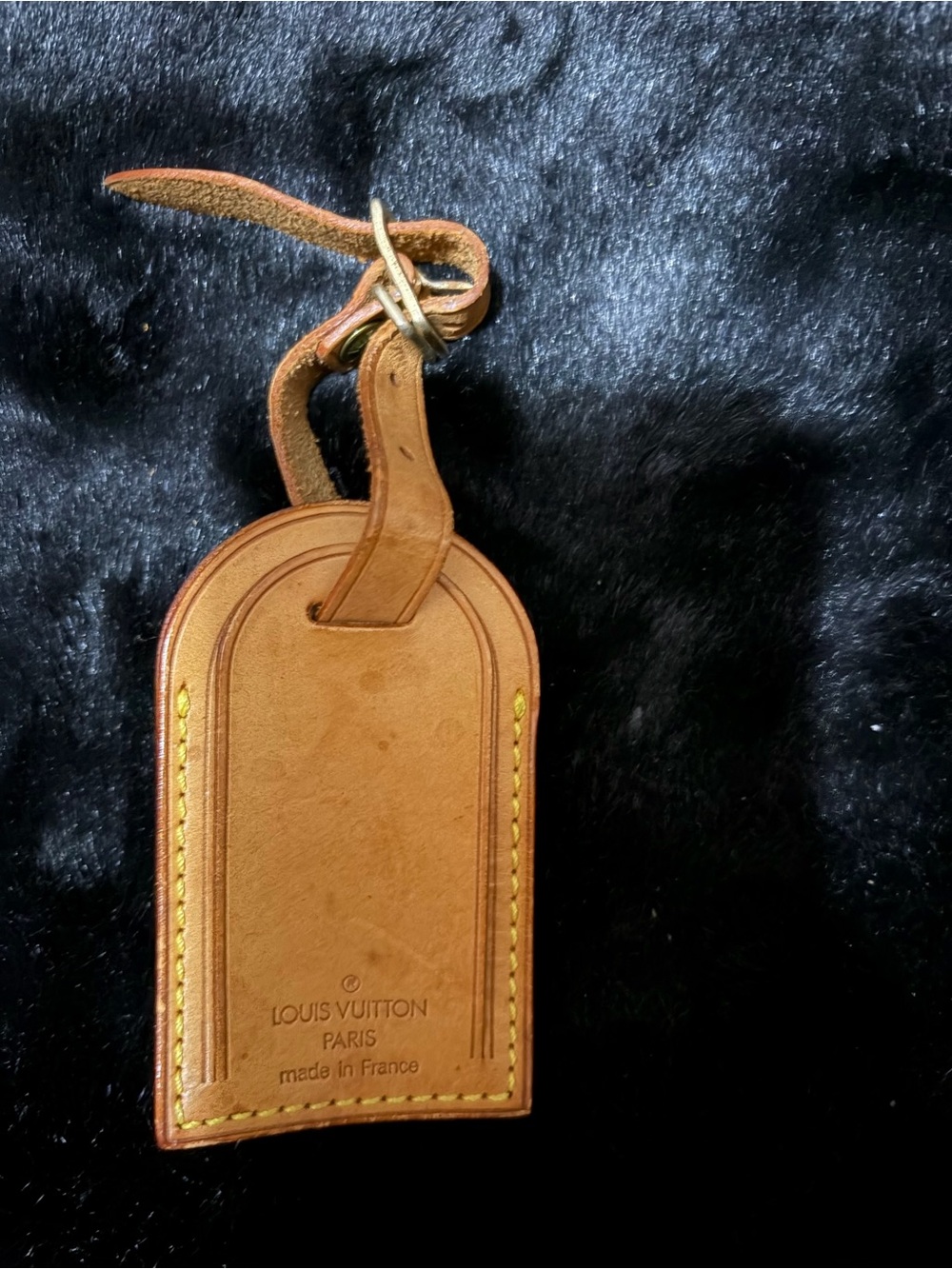 Authentic Louis Vuitton Vachetta Leather Luggage Name Tag.